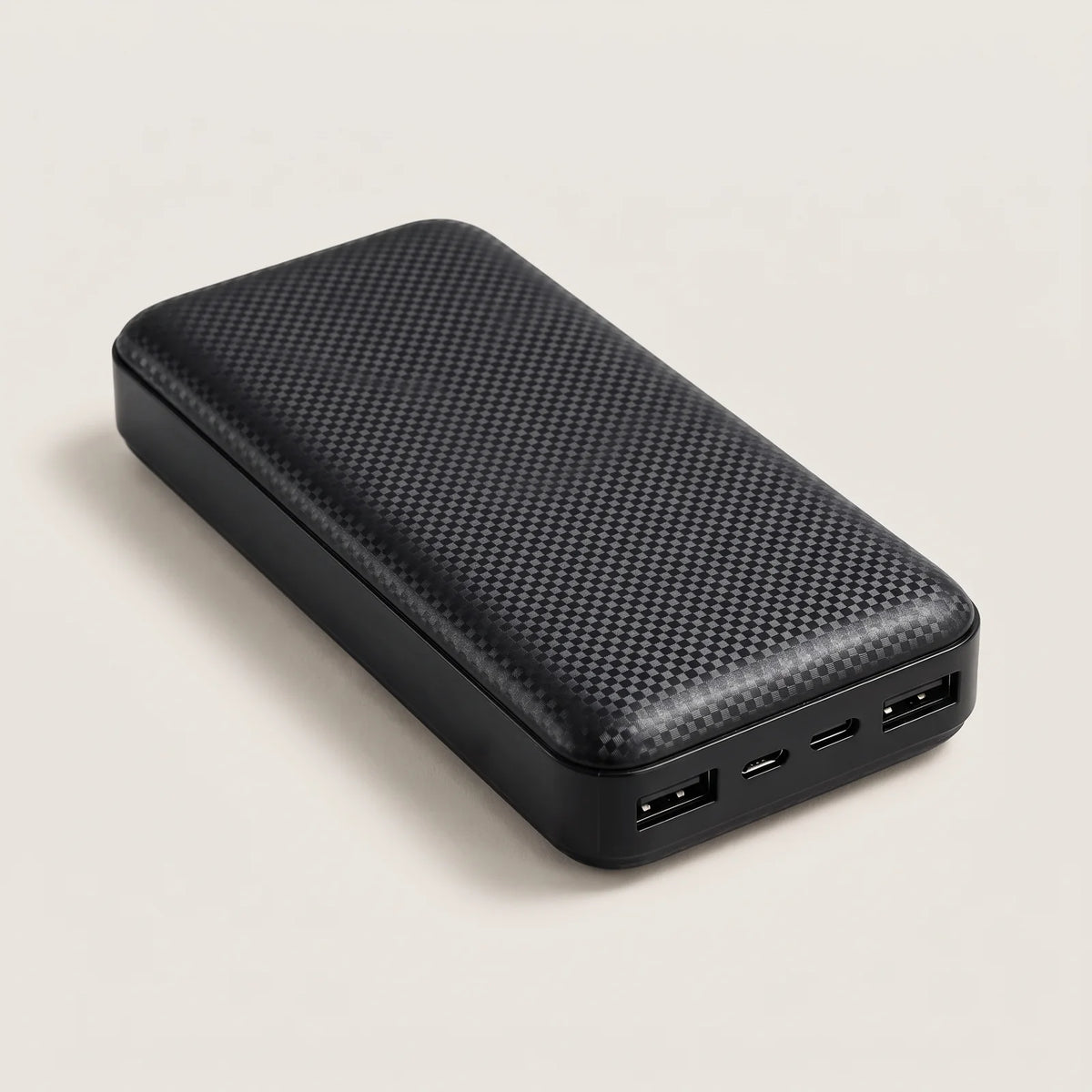 BergHeat 20,000 mAh power bank in black with carbon texture