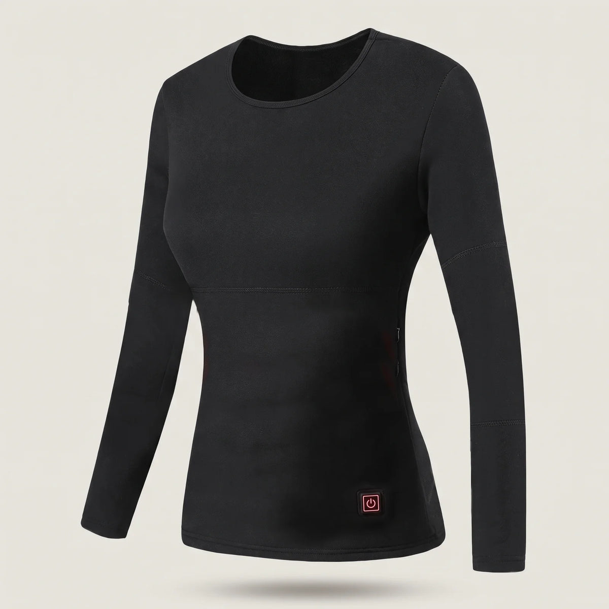 BergHeat Layer heated base layer top for women in black, tailored cut